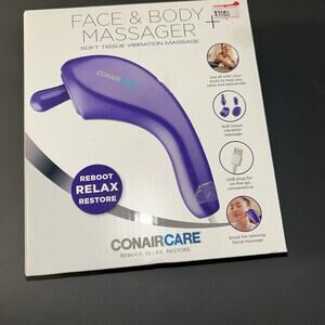 Conair Care Face and Body Massager Includes 4 Attachments Dusk Purple New